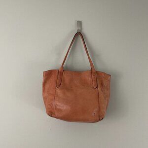 Frye Reed Cognac Brown Leather Shoulder Tote Bag